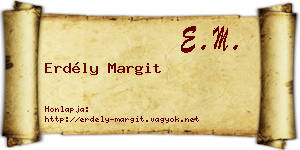 Erdély Margit névjegykártya
